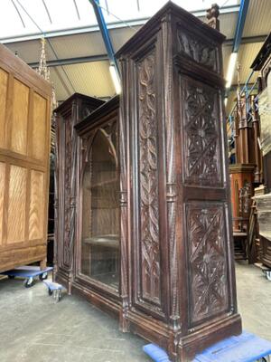 Cabinet style Gothic Style  en Wood , France 19th Century