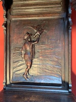 Cabinet style Gothic - style en Oak wood, Belgium 19th century
