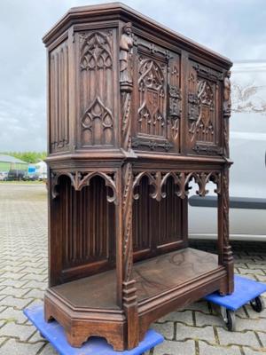 Cabinet  style Gothic - style en Wood , France 19 th century