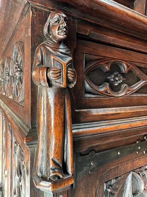 Cabinet  style Gothic - Style en Wood, France 19 th century