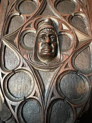 Cabinet  style Gothic - Style en Wood, France 19 th century