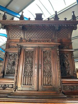 Cabinet  style Gothic - Style en Wood, France 19 th century