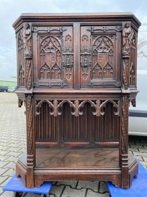 Cabinet  style Gothic - style en Wood , France 19 th century