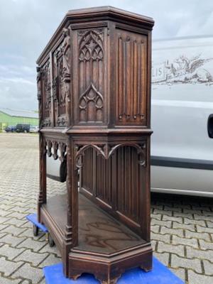 Cabinet  style Gothic - style en Wood , France 19 th century