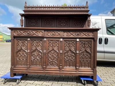 Cabinet  style Gothic - style en Wood, France 19 th century
