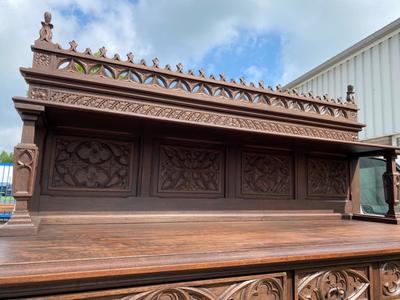 Cabinet  style Gothic - style en Wood, France 19 th century