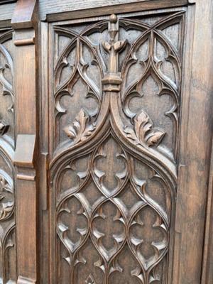 Cabinet  style Gothic - style en Wood, France 19 th century