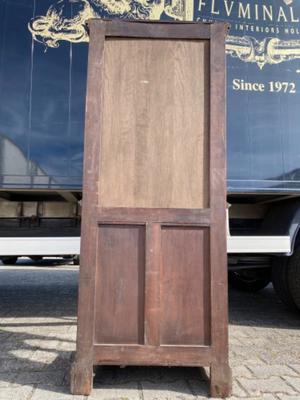 Cabinet  style Gothic - style en Walnut wood , France 19 th century