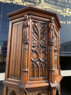 Cabinet  style Gothic - style en Wood , Belgium  19 th century