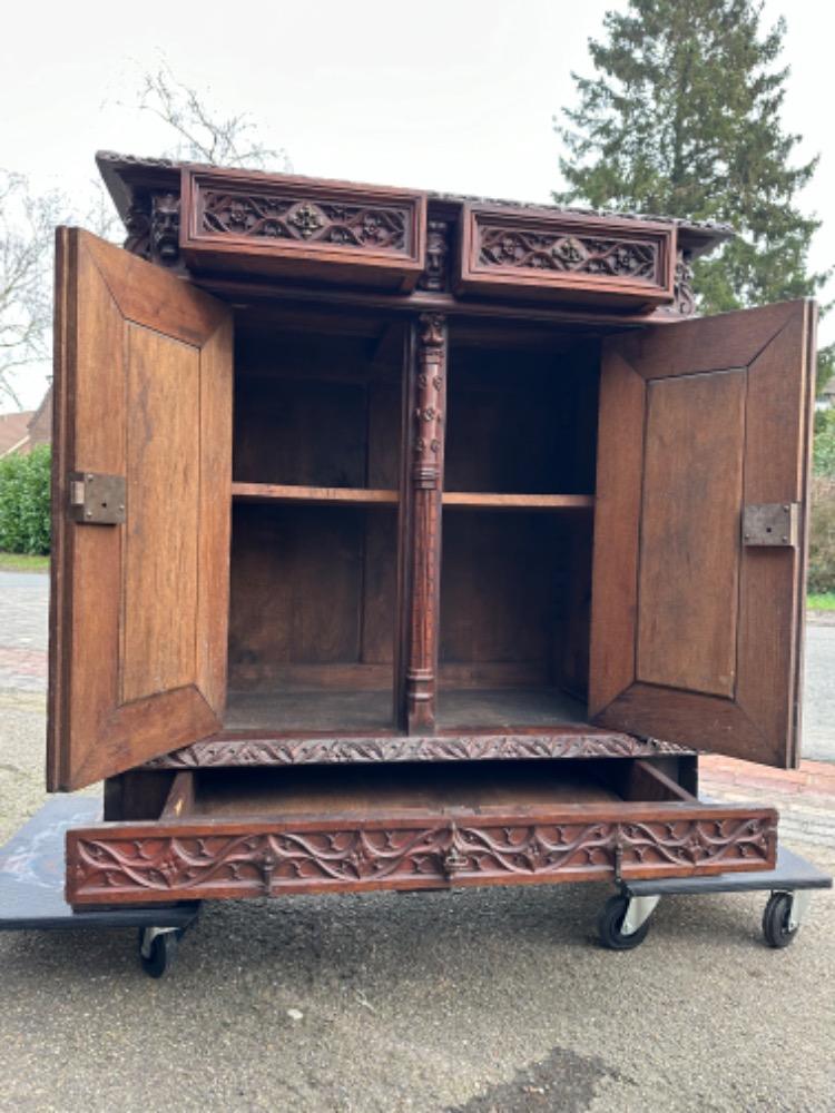 1 Gothic - Style Cabinet With Original Key & Locks
