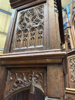 Cabinet With Secred Space style Gothic - Style en Oak wood, France 19 th century