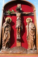 Calvary-Group style Gothic - Style en HAND-CARVED FULL OAK, Belgium  20 th century ( Anno 1910 )
