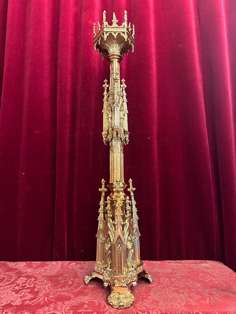 1 Gothic - style Candle Holder Measures Without Pin