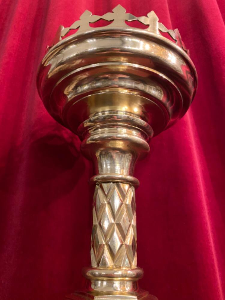 1 Gothic - style Candle Holder Measures Without Pin