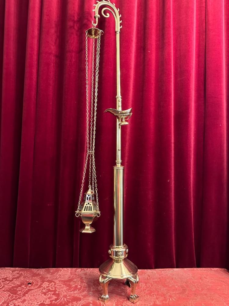 1 Gothic - Style Censer-Stand  Complete With Censer And Boat.