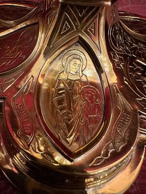 Chalice style Gothic - Style en Silver / Gilt / Polished and Varnished , Belgium  19 th century