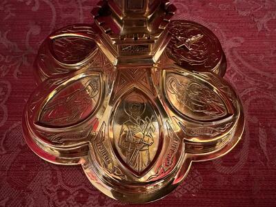 Chalice style Gothic - Style en Silver / Gilt / Polished and Varnished , Belgium  19 th century