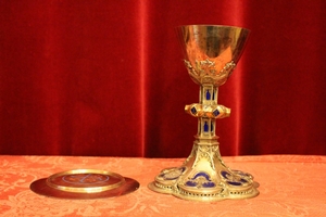 Chalice style Gothic - style en full silver, Dutch 19th century (anno 1875)