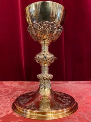 Chalice By Billiaux-Grosse  style Gothic - style en Full - Silver Gilt, Billiaux-Grosse (Brussels)