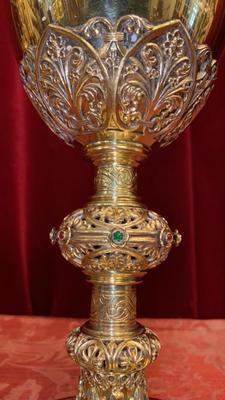 Chalice By Billiaux-Grosse  style Gothic - style en Full - Silver Gilt, Billiaux-Grosse (Brussels)