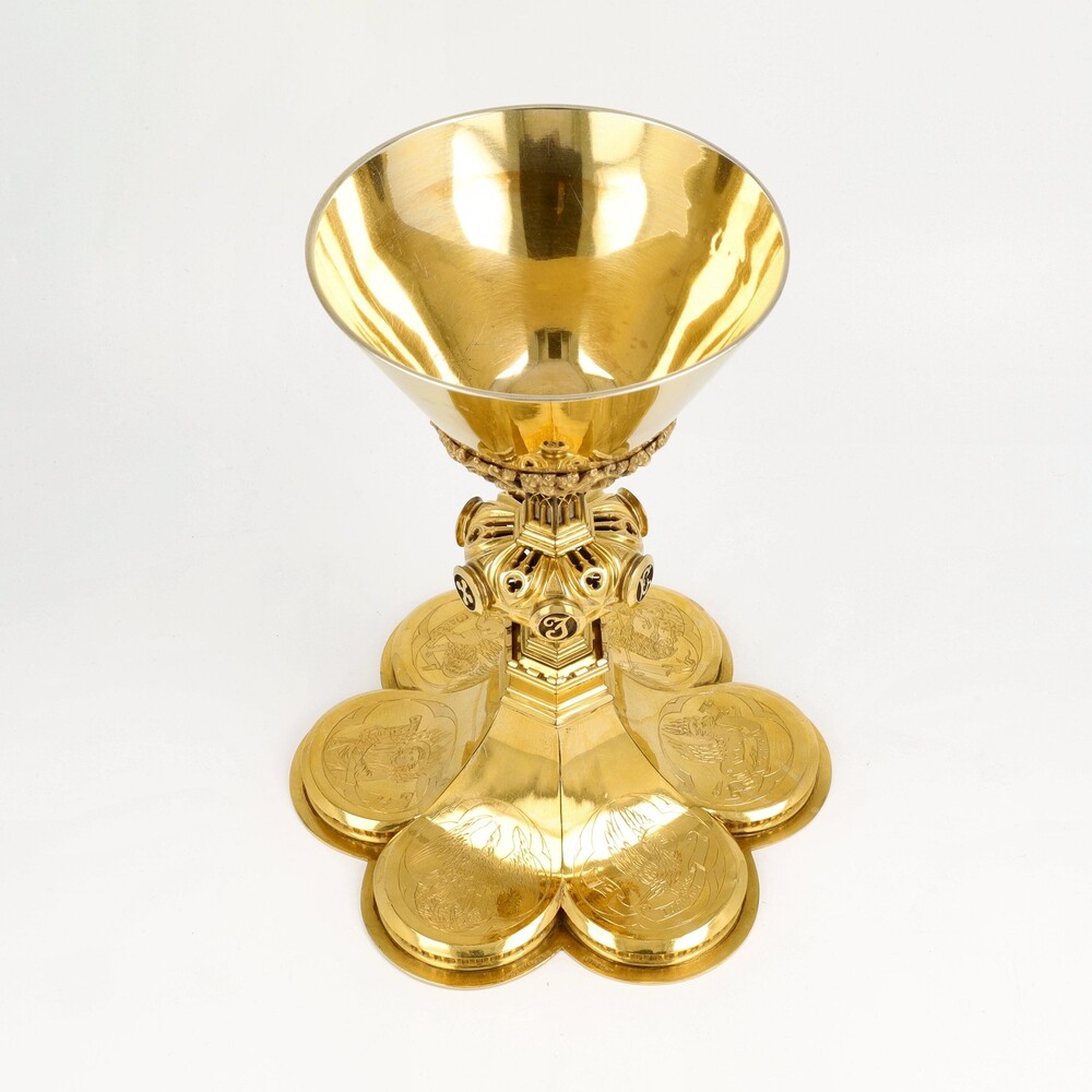 1 Gothic - Style Chalice By : J. Van Roosmalen & Zn. Full Silver Cuppa.