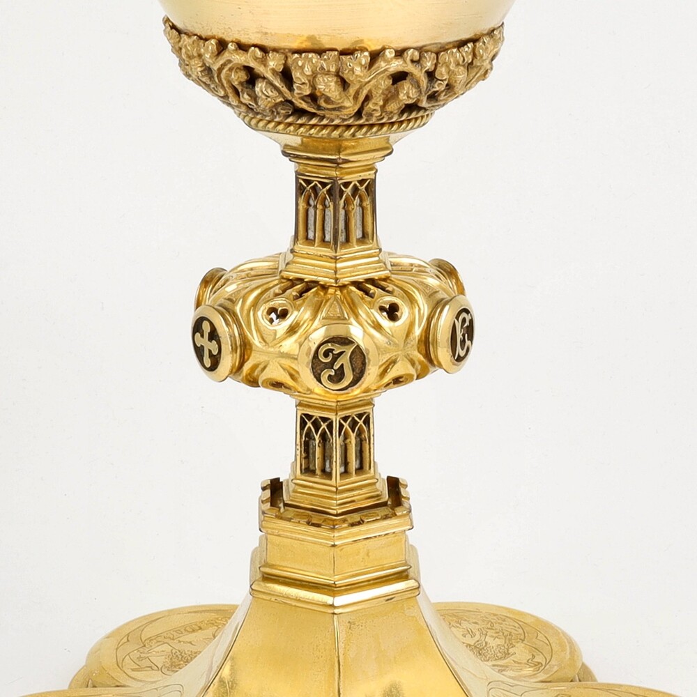 1 Gothic - Style Chalice By : J. Van Roosmalen & Zn. Full Silver Cuppa.