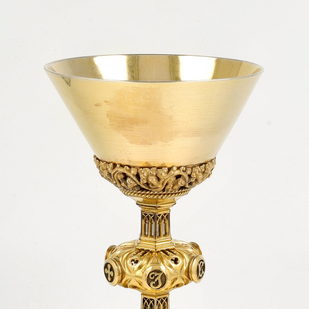 1 Gothic - Style Chalice By : J. Van Roosmalen & Zn. Full Silver Cuppa.