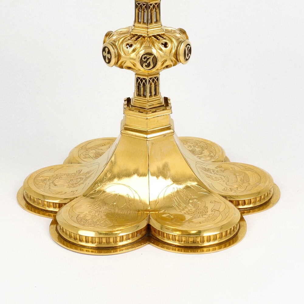 1 Gothic - Style Chalice By : J. Van Roosmalen & Zn. Full Silver Cuppa.
