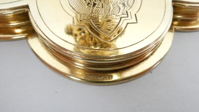 Chalice By: Jean-Baptiste Van Damme ( 1863 - 1917 ) style Gothic - Style en Full - Silver / Silver Marks Present / Stones, Bruges - Belgium  19 th century