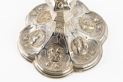 Chalice With Original Case. By Silversmith : Delheid FrèRes style Gothic - Style en Full - Silver / Silver Marks Present /  (950/1000)., Brussels - Belgium 19 th century