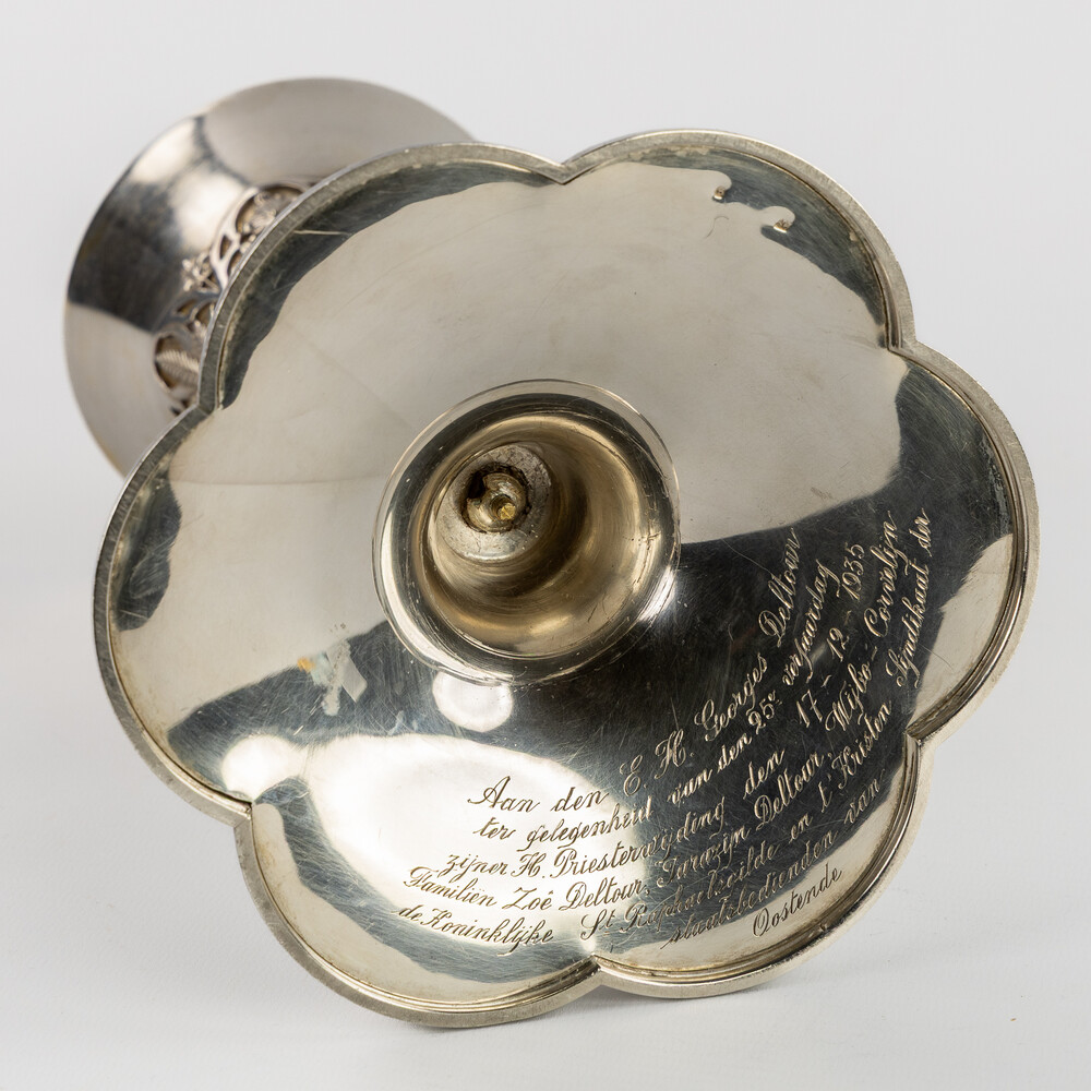 1 Gothic - Style Chalice With Original Case. By Silversmith : Delheid FrèRes