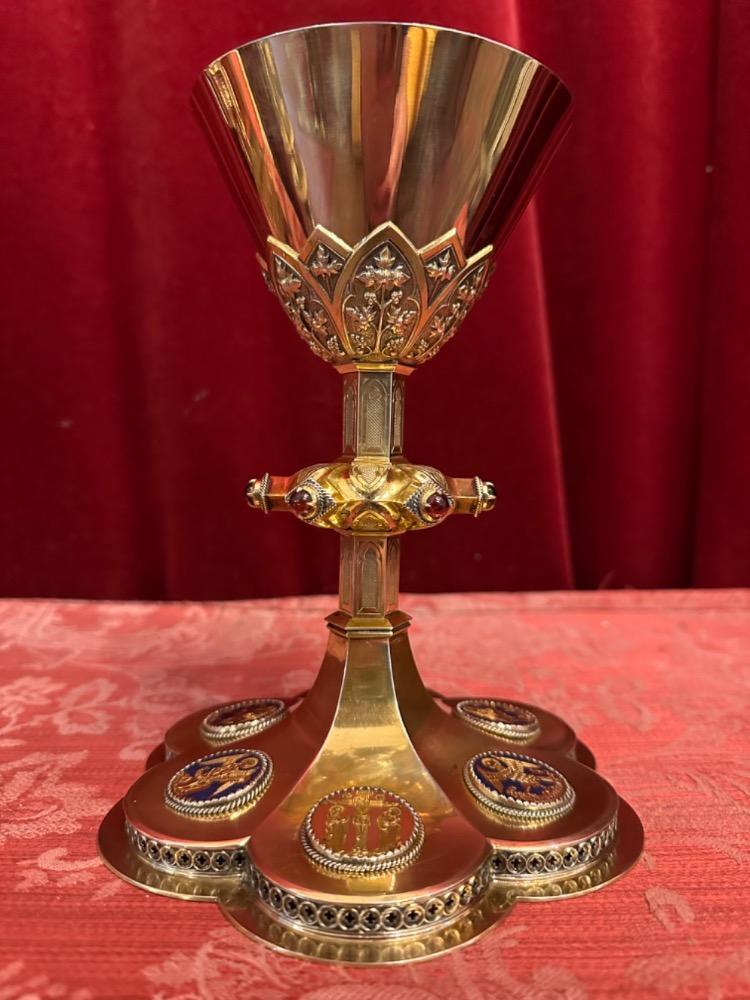 1 Gothic - Style Chalice With Original Paten