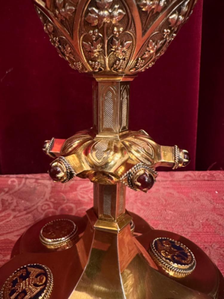 1 Gothic - Style Chalice With Original Paten