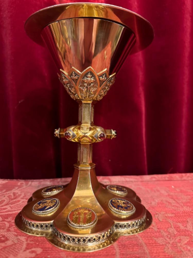 1 Gothic - Style Chalice With Original Paten