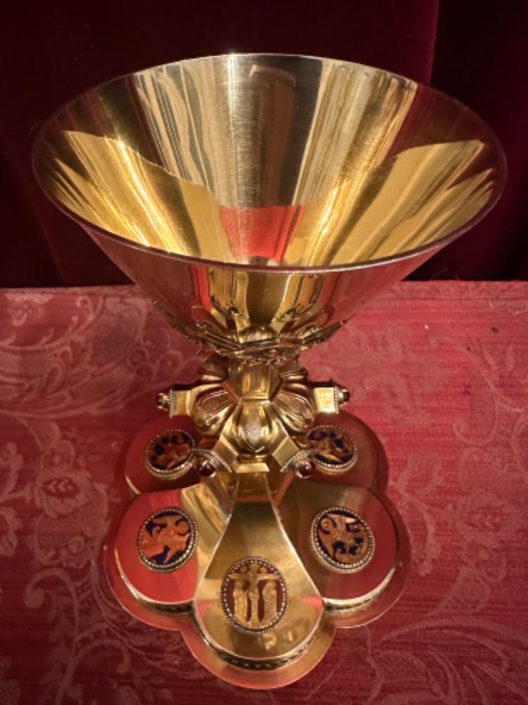 1 Gothic - Style Chalice With Original Paten