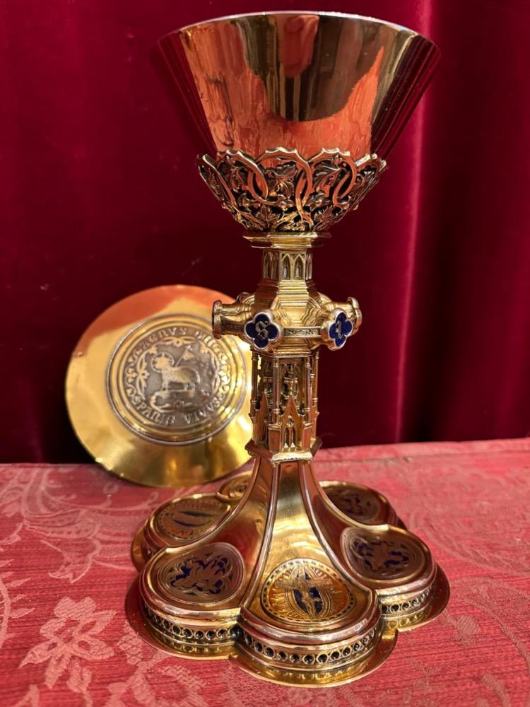 1 Gothic - Style Chalice With Original Paten