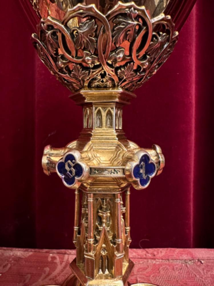 1 Gothic - Style Chalice With Original Paten
