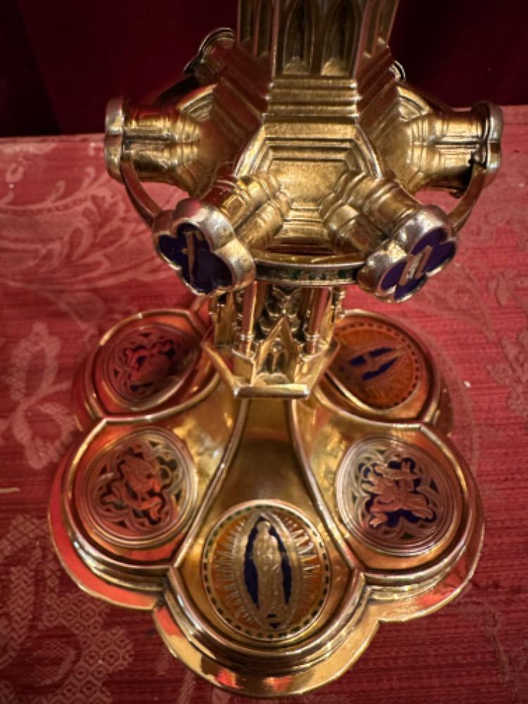 1 Gothic - Style Chalice With Original Paten