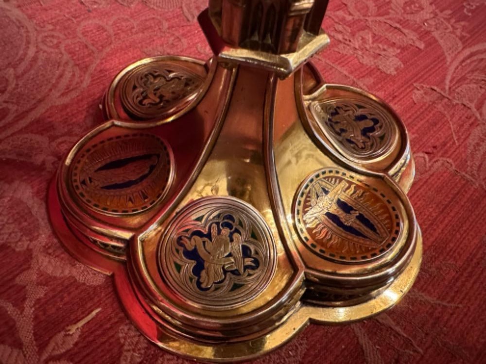 1 Gothic - Style Chalice With Original Paten