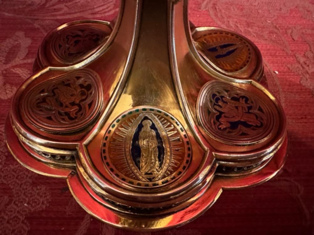 1 Gothic - Style Chalice With Original Paten