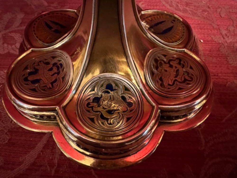 1 Gothic - Style Chalice With Original Paten