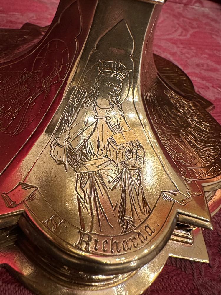 1 Gothic - Style Chalice With Original Paten & Spoon By J. Van Roosmalen & Zn Utrecht