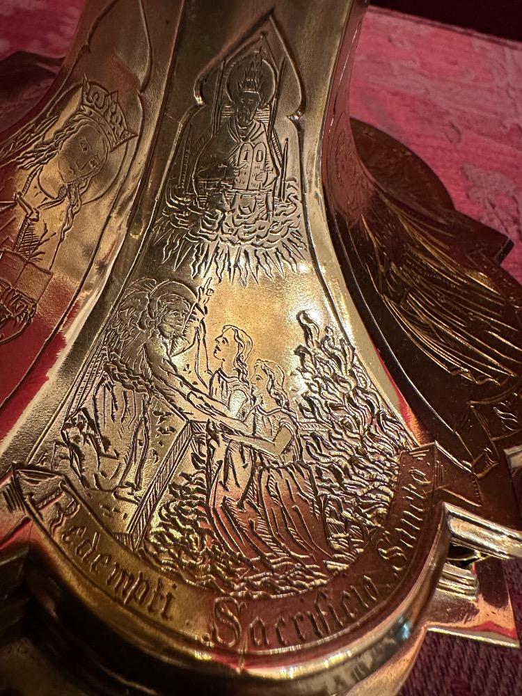 1 Gothic - Style Chalice With Original Paten & Spoon By J. Van Roosmalen & Zn Utrecht