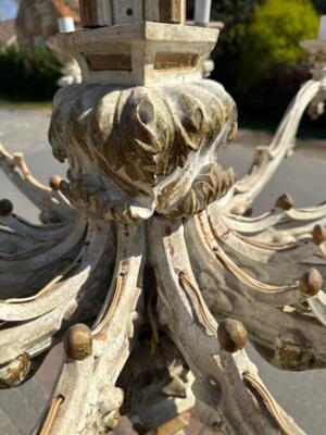 Chandelier style Gothic - Style en Wood, Netherlands  19 th century ( Anno 1865 )