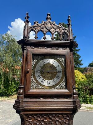 1 Gothic - style Clock Case Made By J.D. Jeager Meubelen Eeklo Belgium