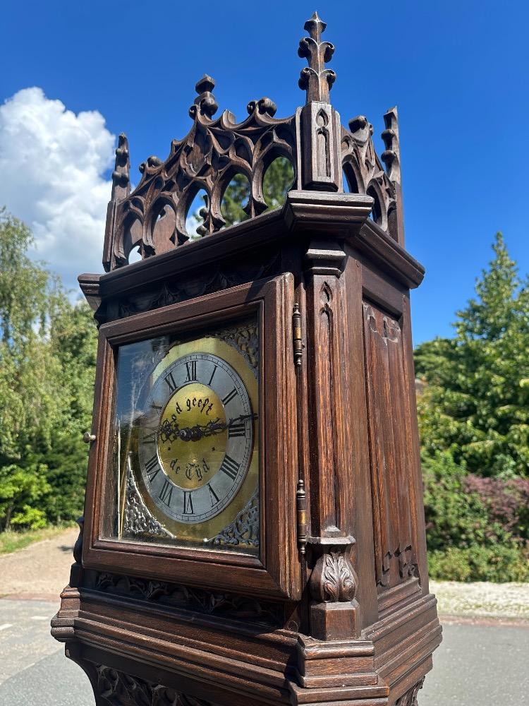 1 Gothic - style Clock Case Made By J.D. Jeager Meubelen Eeklo Belgium