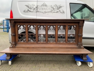 Communion - Kneeler style Gothic - style en Oak wood, Belgium 19th century ( anno 1890 )