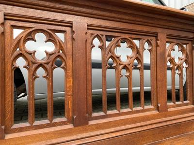 Communion - Kneeler style Gothic - style en Oak wood, Belgium