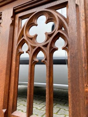 Communion - Kneeler style Gothic - style en Oak wood, Belgium