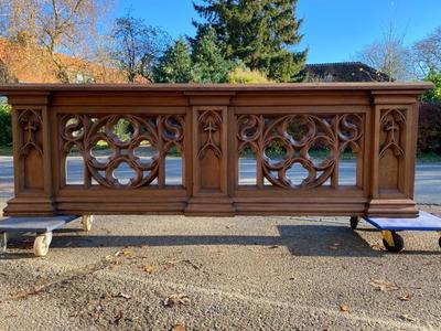 Communion Rail style Gothic - Style en Oak wood, England 19 th century ( Anno 1875 )